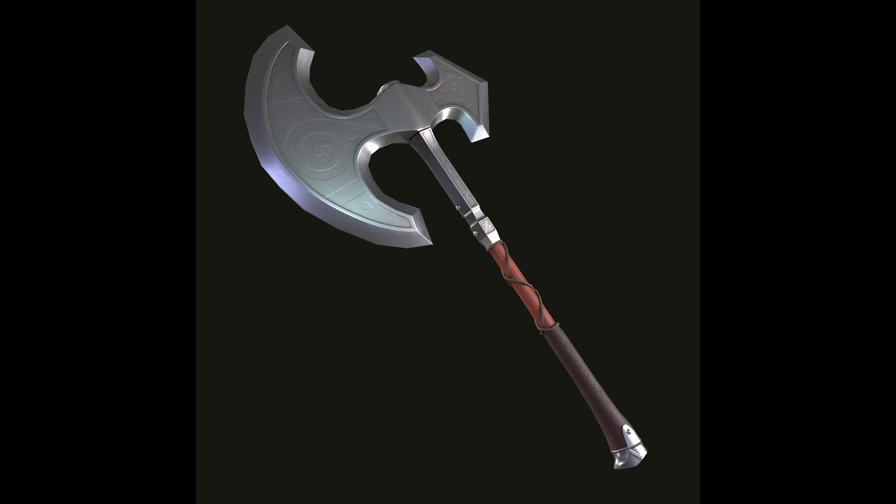 3D Battle axe game-ready 3D Model