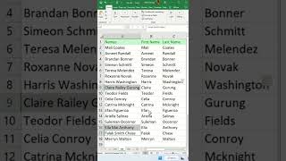 Separate First Name and Last Names - Excel Tips and Tricks