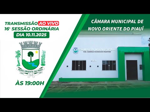 Sessão Ordinária da Câmara Municipal de Novo Oriente - PI 10.11.2025