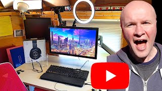 PUNCHED A HOLE IN MY DESK! YouTube garden office home studio tour