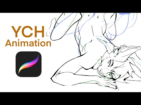 Animated YCH process (Animation in Procreate)