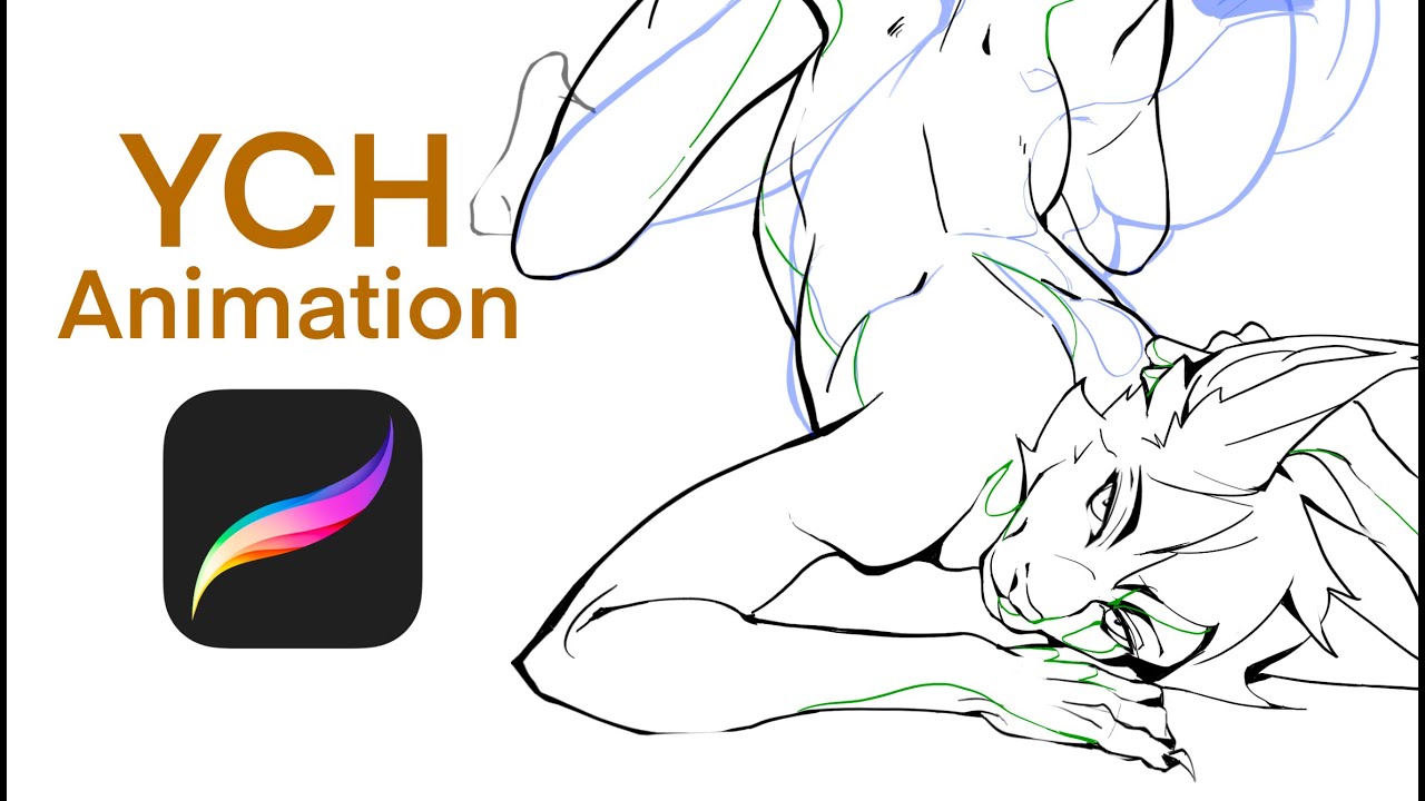 Animated YCH process (Animation in Procreate)