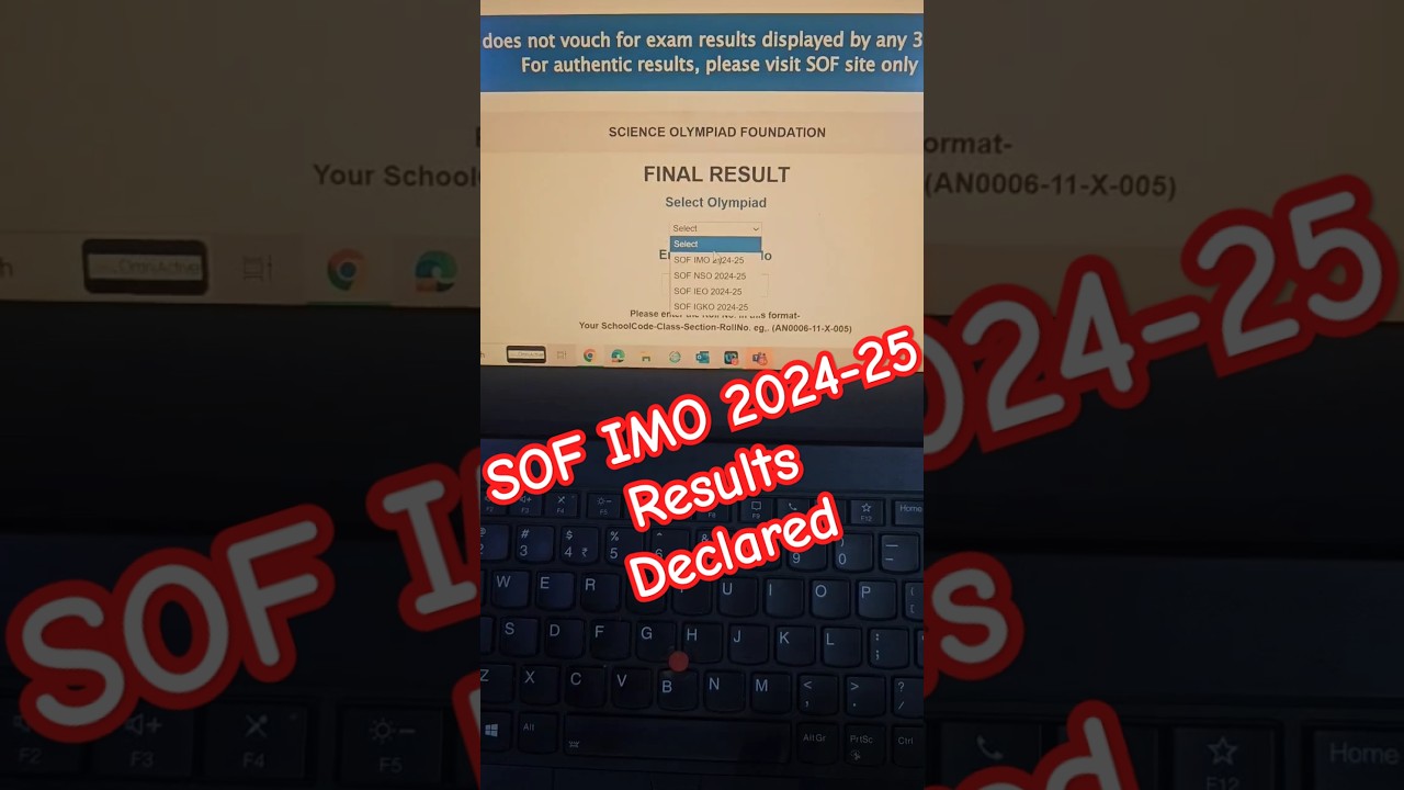 How to check SOF 2025-26 Results? #scienceolympiadfoundation #internationalmathematicalolympiad #imo