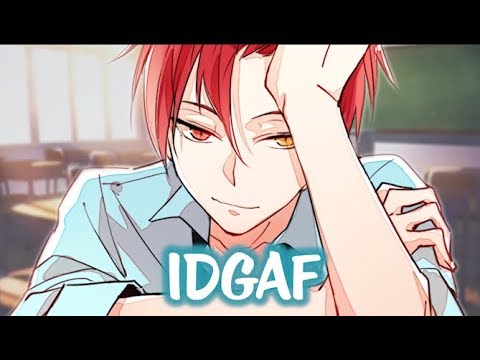 【Nightcore】→ IDGAF ( Rock / Male Cover ) || Lyrics