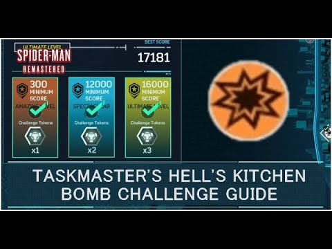 Taskmaster Hell's Kitchen Bomb Challenge Tokens Guide | Spider Man Remastered
