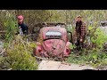 Abandoned Rare 1955 Vw Beetle Found Buried in Junkyard sitting 51 years Rescued - 4 Full Restoration