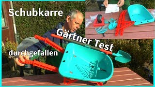 Die Kinder Schubkarre von Gardena zusammenbauen und erste Beurteilung