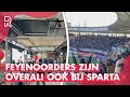 OPMERKELIJK: FEYENOORD-supporters vieren feest OP en IN HET KASTEEL van SPARTA