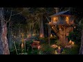 Tropical Rainforest Ambience ️ Nature Sounds For Sleep 10 Hours Rain On Leaves Cozy Treehouse