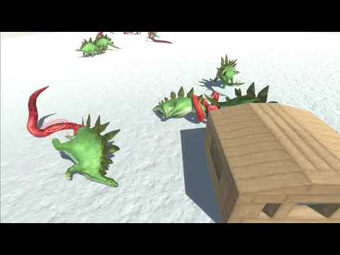 8 Stegosaurus snow vs all units - Animal Revolt Battle Simulator
