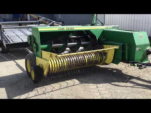 BigIron Auctions John Deere 348W Square Baler & Hoelscher 1000 Accumulator 5-19-21
