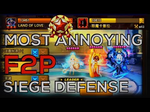 The Most Annoying F2P Siege Defense - Siege Battle VS Land of Love And Red Devil - Summoners War