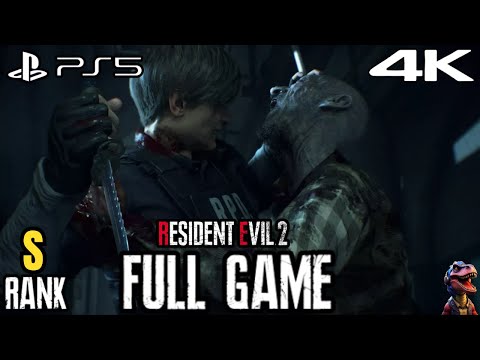 Resident Evil 2 Remake Leon B S+ Rank Full Game Walkthrough | PS5 4K 60FPS Gameplay No Commentary