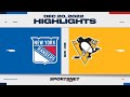 NHL Highlights Rangers Vs Penguins December 20 2022