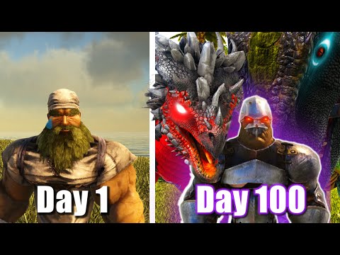 100 Days as a MASTER TAMER on Ark Survival Evolved Crystal Isles