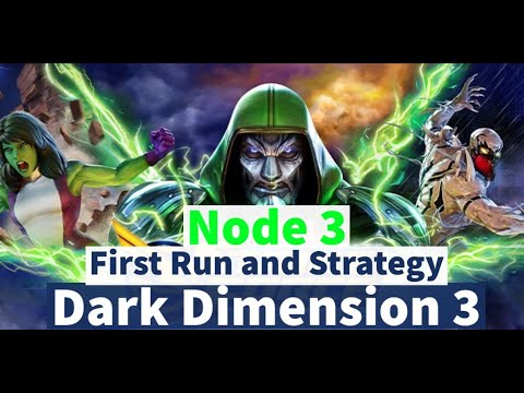 Dark Dimension 3: Node 3 - First Run Attempt! | DD3 Strategy | Marvel Strike Force - Free to Play.