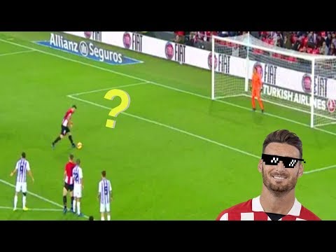 Aritz Aduriz scores a penalty like a boss with a one step technique