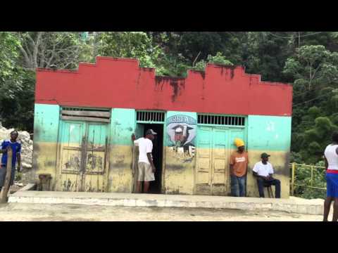 Arriving in Hagley Gap on our way to Blue Mountain Peak Jamaica hike - January 31, 2016