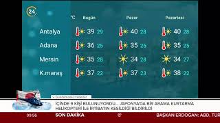 Türkiye geneli 3 günlük beklenen hava durumu