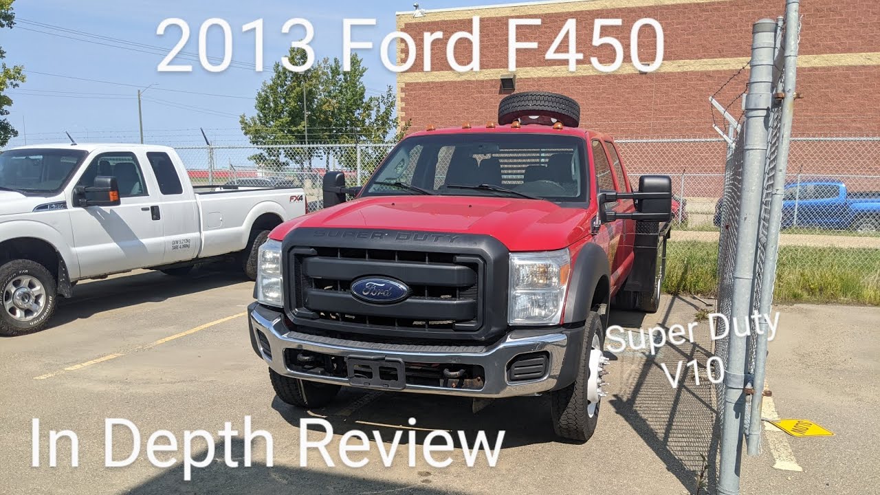 2013 Ford F450 Super Duty V10 Startup, Exhaust, Engine and ...