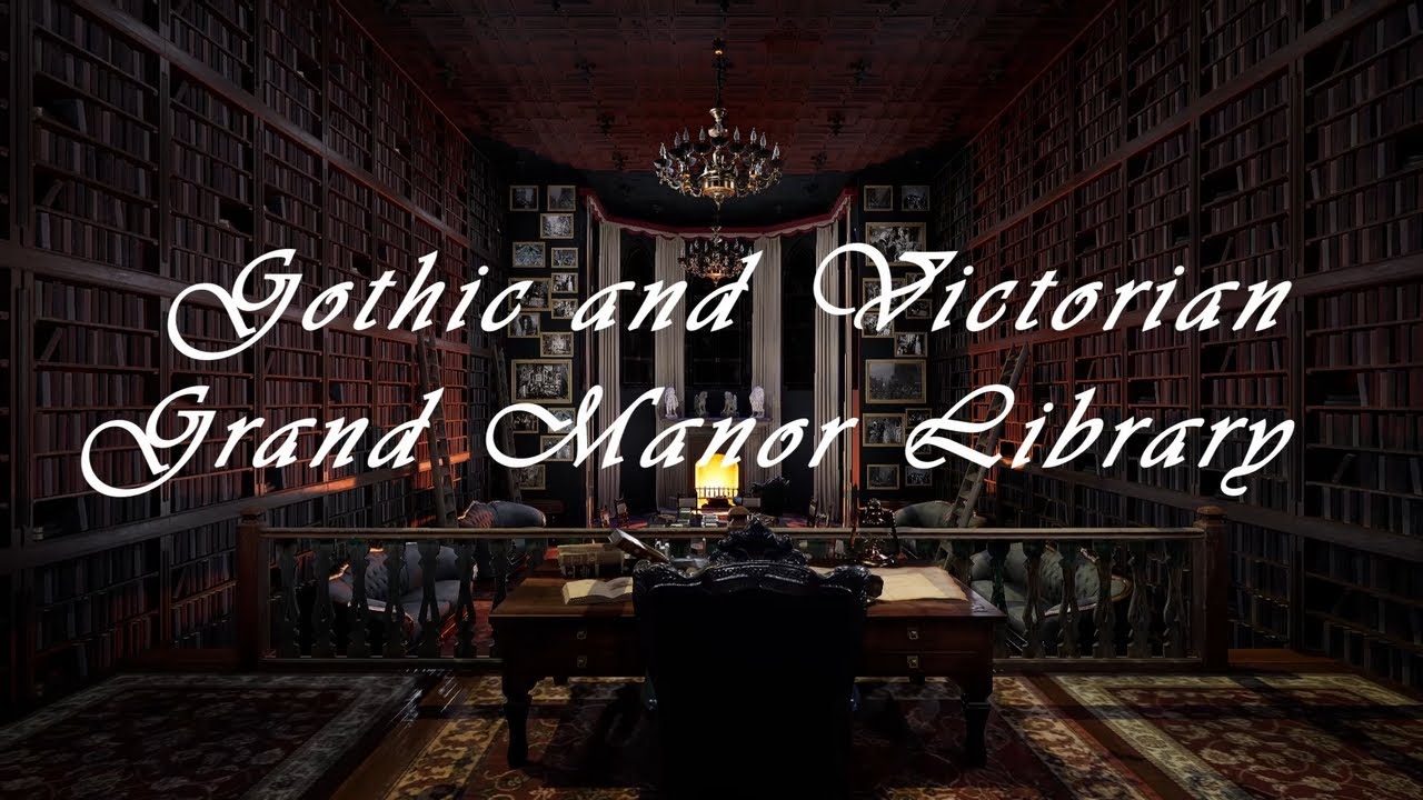 Gothic and Victorian Grand Manor Library 3D Model