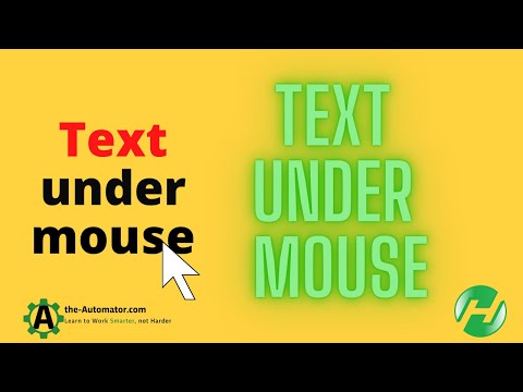How to easily get the text under the mouse in most Windows Programs❗