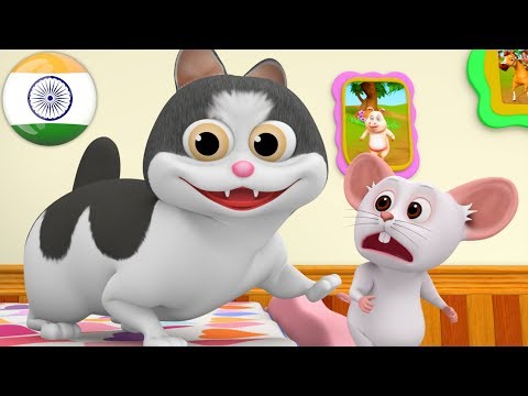 Meow Meow Billi Karti | म्याऊँ म्याऊँ | Hindi Poems | Hindi Balgeet Songs | Little Treehouse