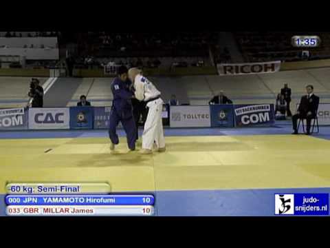 Judo 2010 World Cup Vienna: Hirofumi Yamamoto (JPN) - James Millar (GBR) [-60kg] semi-final GS.