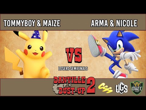 Danville Dust-Up 2  -  Losers Semifinals  -  Tommyboy & Maize(Pikachu) Vs. arma & nicole(Sonic)