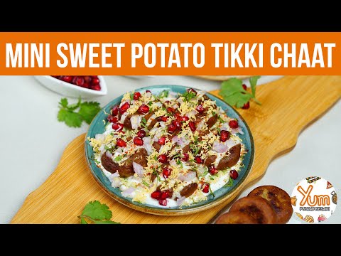 Bite-Sized Bliss: Mini Sweet Potato Tikki Chaat Recipe for Irresistible Snacking!