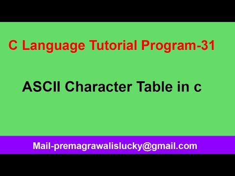 Program to Find ASCII Value of a character in c | Program-31 c programming tutorial