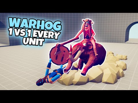 WARHOG 1 VS 1 EVERY UNIT | TABS MODDED GAMEPLAY