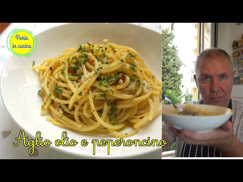 Pasta with garlic, oil and chili pepper SECRET RECIPE TO MAKE IT CREAMY!