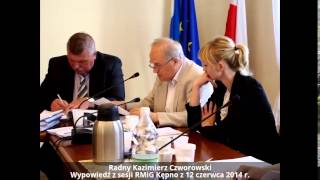 preview picture of video 'Radny Kazimierz Czworowski - wypowiedź z sesji RMiG Kępno z 12 czerwca 2014 r.'