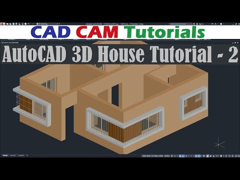 AutoCAD 3D House Modeling Tutorial - 2
