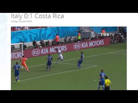 Italy 0-1 Costa Rica All Goals & Highlights HD ( FIFA World Cup Brasil 2014)
