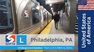 SEPTA Metro, Philadelphia, PA: L / Market-Frankford Line. Underground section Pa