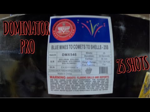 DOMINATOR PRO BLUE MINES TO COMETS TO SHELLS DMX546 #4thofjuly #fireworks @dominatorfireworks