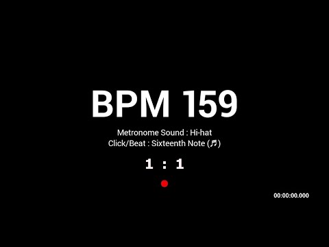 Metronome BPM 159 / Hi-hat / 16th (Half-opened)