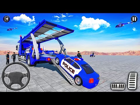 Police Vehicles Transporting in Cargo Ship - Trailer Truck Driving - Android Gameplay