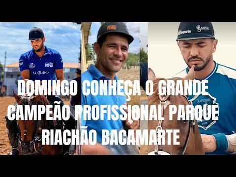 DOMINGO, CONHEÇA O GRANDE CAMPEÃO PROFISSIONAL PARQUE RIACHÃO DO BACAMARTE.