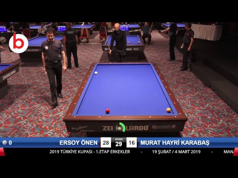 ERSOY ÖNEN & MURAT HAYRİ KARABAŞ Bilardo Maçı - 2019 TÜRKİYE KUPASI 1. ETAP ERKEKLER-5.ÖN ELEME