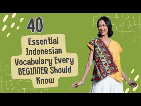Everyday Indonesian Vocabulary | Learn Indonesian Phrases | 40 Basic Words for Daily Life | #2