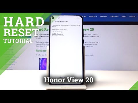 Restore Factory Settings on Honor View 20 - Settings Reset