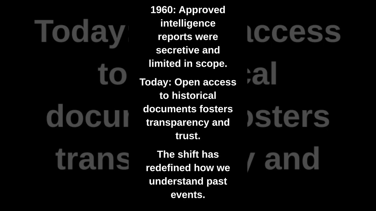 1960: Approved intelligence reports were secretive and limited in scope.