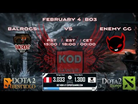 KOD League:BO3 |Balrogs E-sport -vs- Enemy GG |with @MadkingzDota