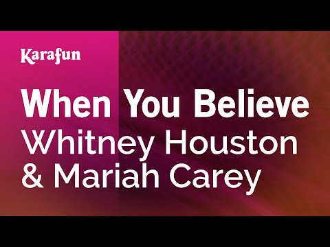 Karaoke When You Believe - Whitney Houston *