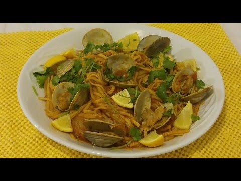 Puerto Rican recipe Stew Clams w/ Pasta-Episode31