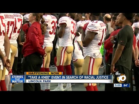 "Take a knee" event in search of racial justice