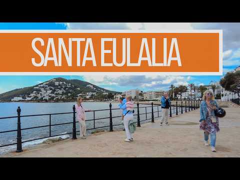 IBIZA's ☀️Exploring Santa Eulalia's Beach, Restaurants & Promenade ☀️ Destination Puente Rio Bridge!